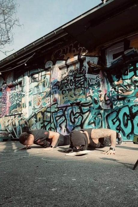 Training an der Graffiti-Wand