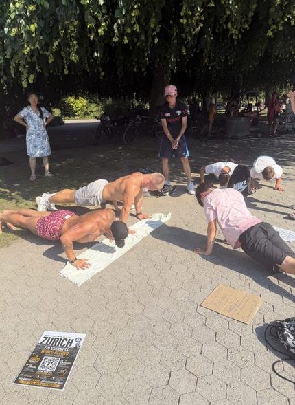 Park mit Publikum